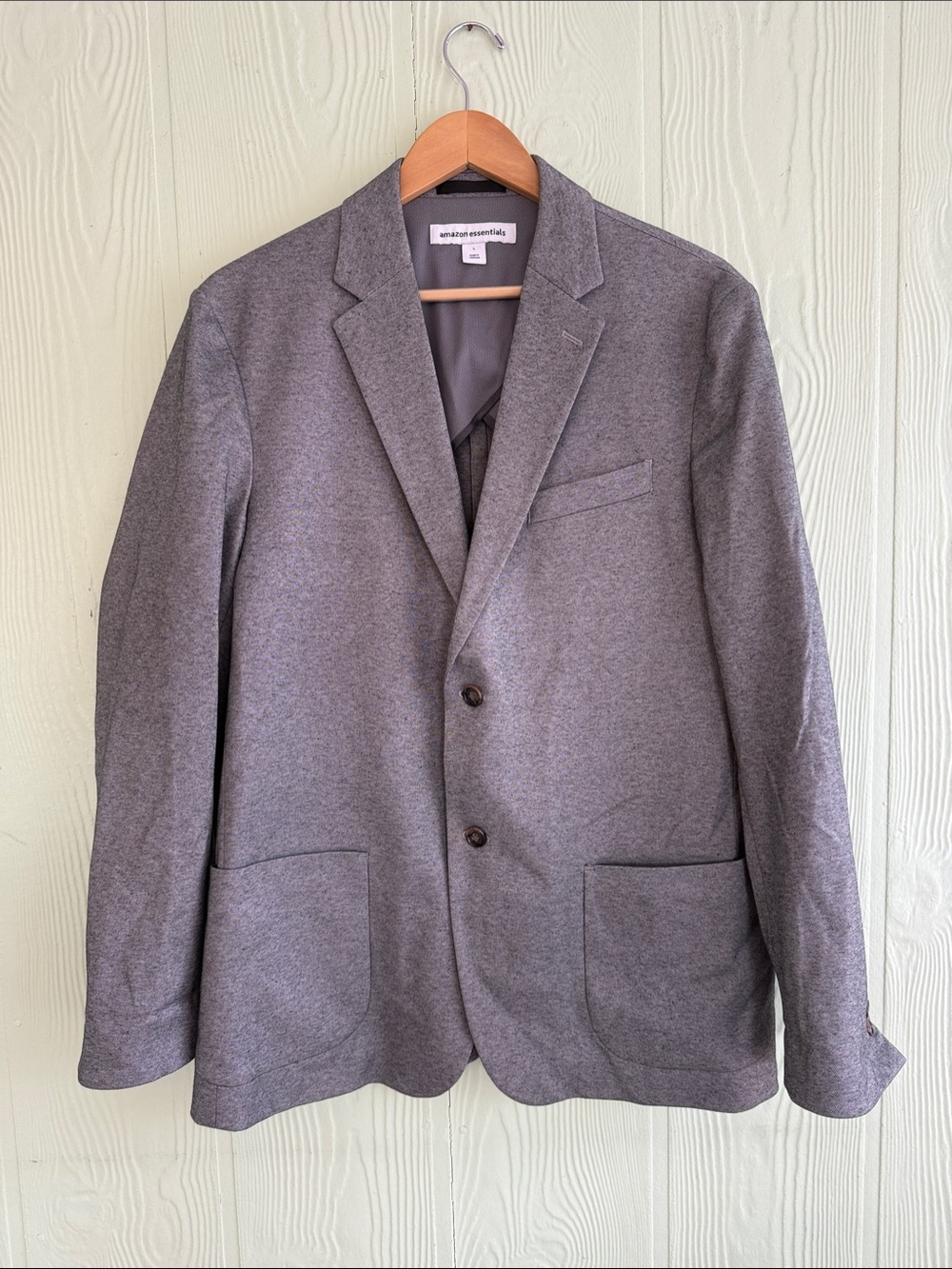 Amazon Essentials Gray Heather Two-Button Sport Coat